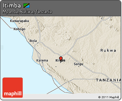 Shaded Relief 3D Map of Itimba