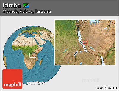 Satellite Location Map of Itimba