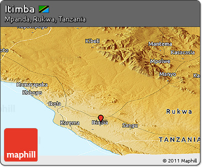 Physical Panoramic Map of Itimba