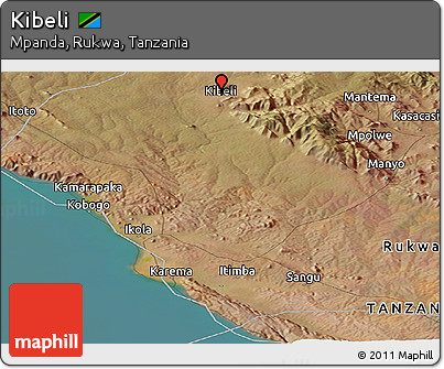 Satellite Panoramic Map of Kibeli
