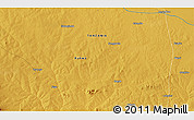 Physical 3D Map of the area around 6° 38' 39" S, 32° 22' 30" E