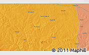 Political 3D Map of the area around 6° 38' 39" S, 32° 22' 30" E