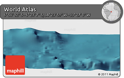 Satellite Panoramic Map of the Area around 6° 38' 39" S, 33° 55' 29" W