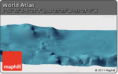 Satellite Panoramic Map of the Area around 6° 38' 39" S, 33° 55' 29" W