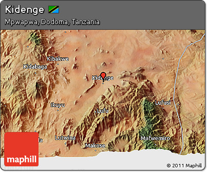 Satellite 3D Map of Kidenge