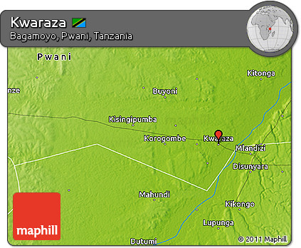 Physical 3D Map of Kwaraza