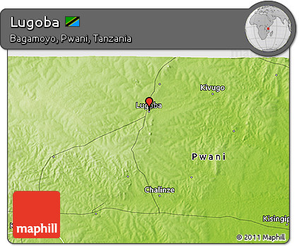 Physical 3D Map of Lugoba