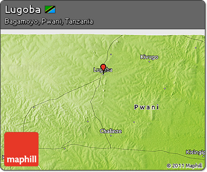 Physical 3D Map of Lugoba