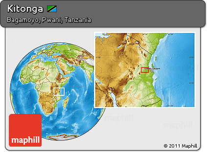 Physical Location Map of Kitonga
