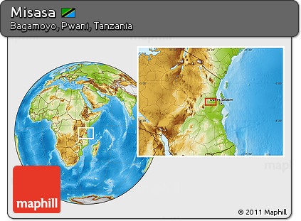 Physical Location Map of Misasa