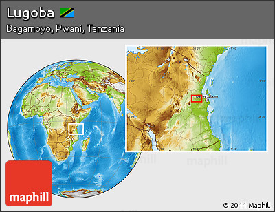 Physical Location Map of Lugoba