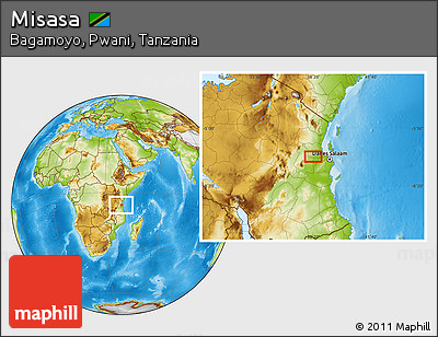 Physical Location Map of Misasa