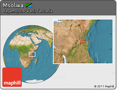 Satellite Location Map of Msolwa