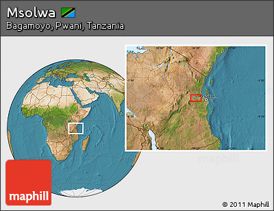 Satellite Location Map of Msolwa