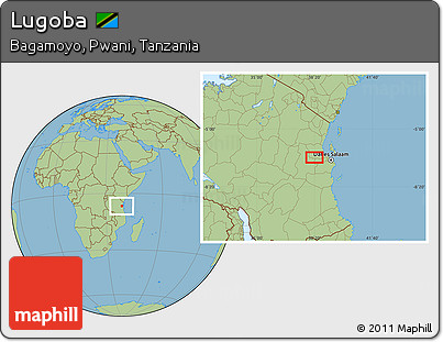 Savanna Style Location Map of Lugoba