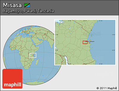Savanna Style Location Map of Misasa