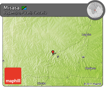 Physical Map of Misasa