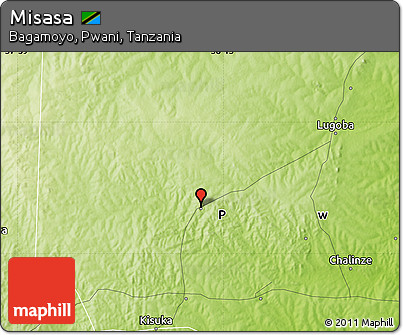 Physical Map of Misasa
