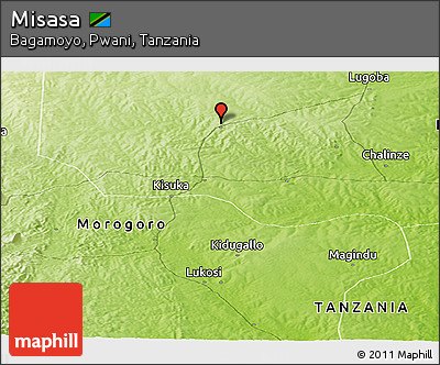 Physical Panoramic Map of Misasa