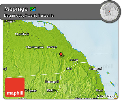Physical Map of Mapinga