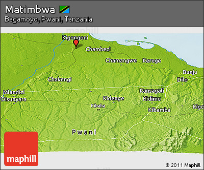 Physical Panoramic Map of Matimbwa