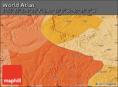 Political Map of the Area around 6° 38' 39" S, 40° 43' 30" W