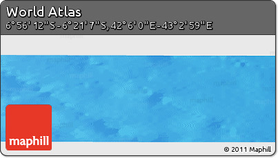 Physical Panoramic Map of the Area around 6° 38' 39" S, 42° 34' 30" E