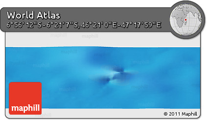 Physical Panoramic Map of the Area around 6° 38' 39" S, 46° 49' 30" E