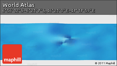 Physical Panoramic Map of the Area around 6° 38' 39" S, 46° 49' 30" E
