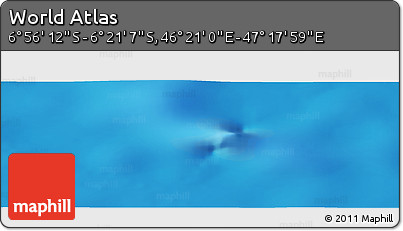 Physical Panoramic Map of the Area around 6° 38' 39" S, 46° 49' 30" E