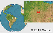 Satellite Location Map of the area around 6° 38' 39" S, 46° 40' 29" W