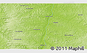 Physical 3D Map of the area around 6° 38' 39" S, 47° 31' 29" W