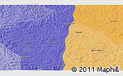 Political 3D Map of the area around 6° 38' 39" S, 47° 31' 29" W