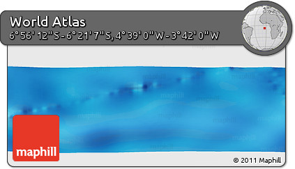 Physical Panoramic Map of the Area around 6° 38' 39" S, 4° 10' 30" W
