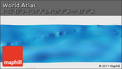 Physical Panoramic Map of the Area around 6° 38' 39" S, 4° 10' 30" W
