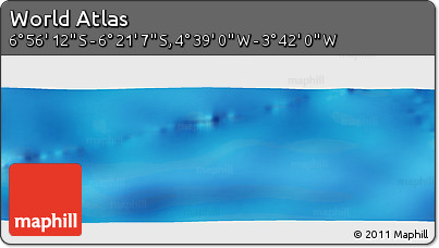 Physical Panoramic Map of the Area around 6° 38' 39" S, 4° 10' 30" W