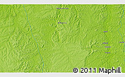 Physical 3D Map of the area around 6° 38' 39" S, 59° 25' 29" W