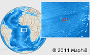 Shaded Relief Location Map of the area around 6° 38' 39" S, 5° 1' 30" W