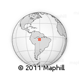Outline Map of the Area around 6° 38' 39" S, 60° 16' 29" W, rectangular outline