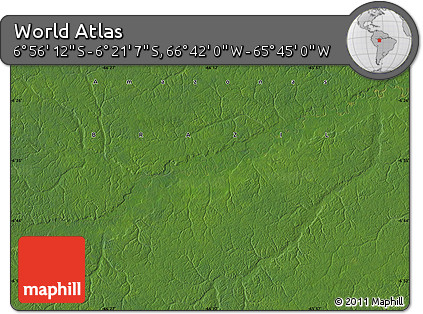 Satellite Map of the Area around 6° 38' 39" S, 66° 13' 29" W