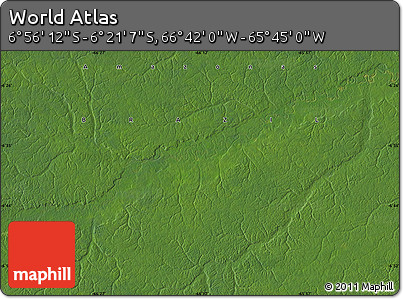 Satellite Map of the Area around 6° 38' 39" S, 66° 13' 29" W
