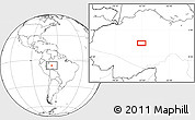 Blank Location Map of the area around 6° 38' 39" S, 67° 4' 29" W