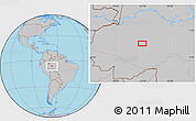 Gray Location Map of the area around 6° 38' 39" S, 67° 4' 29" W