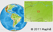 Physical Location Map of the area around 6° 38' 39" S, 67° 4' 29" W