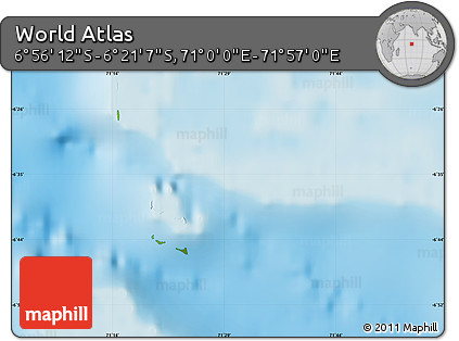 Physical Map of the Area around 6° 38' 39" S, 71° 28' 29" E