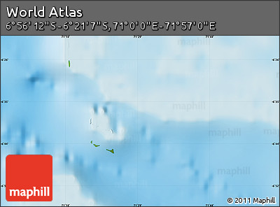 Physical Map of the Area around 6° 38' 39" S, 71° 28' 29" E