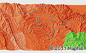 Political 3D Map of Tarapoto