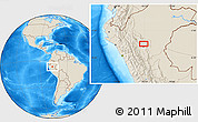 Shaded Relief Location Map of Tarapoto