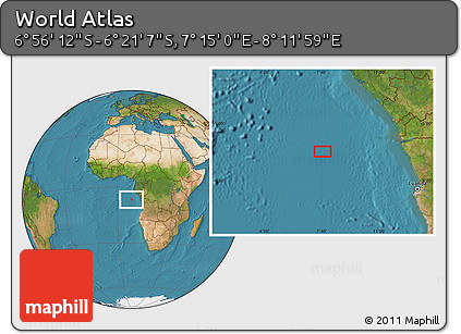 Satellite Location Map of the Area around 6° 38' 39" S, 7° 43' 29" E