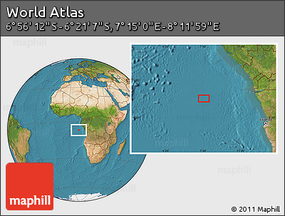 Satellite Location Map of the Area around 6° 38' 39" S, 7° 43' 29" E